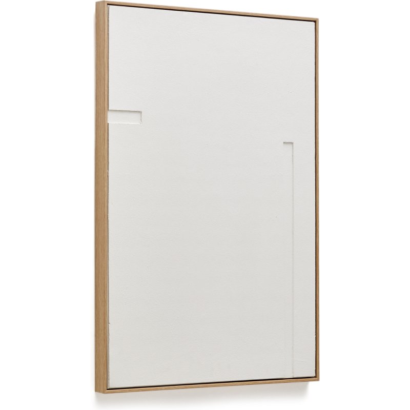 Tableau Sefri avec formes géométriques droites blanc 60 x 90 cm
