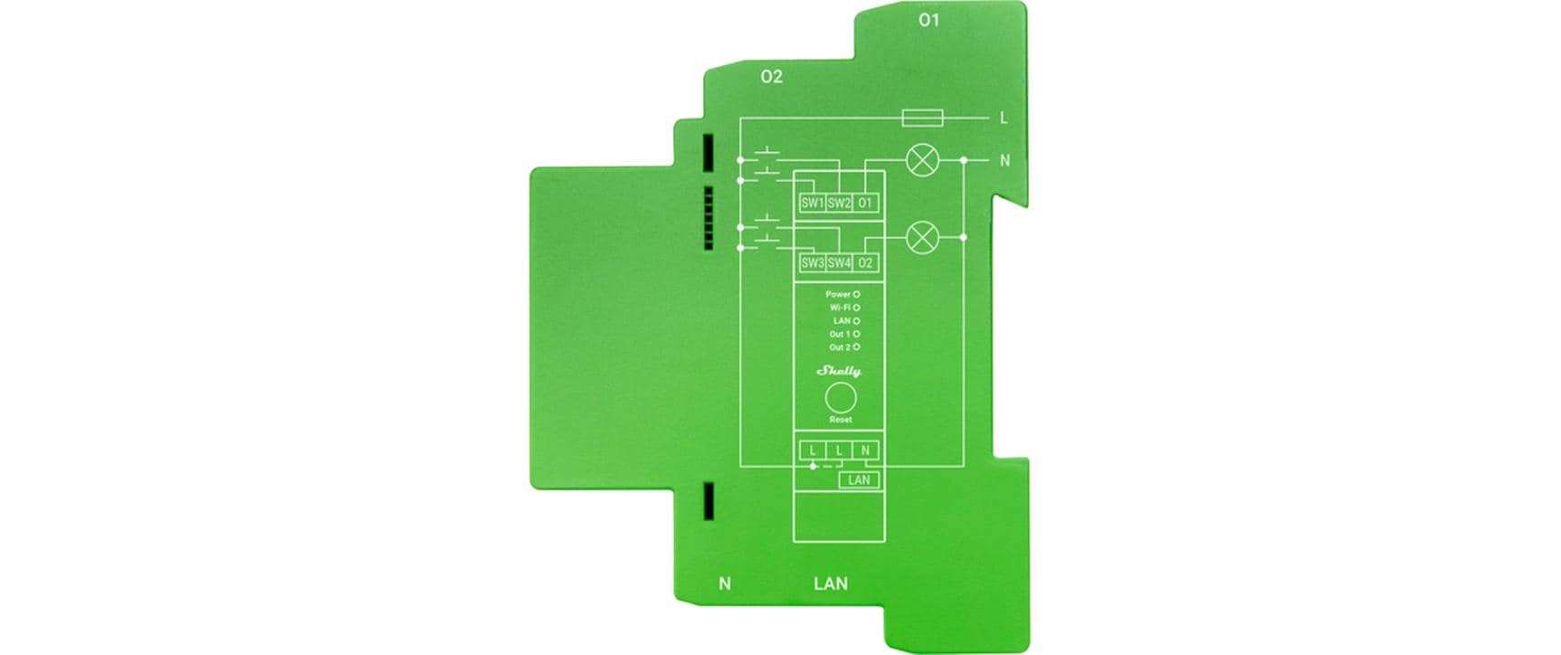 Smart Home Pro Dimmer 2PMProfessioneller 2-Kanal-DIN-Hutschienen-Smart-Dimmer mit Leistungsüberwachung