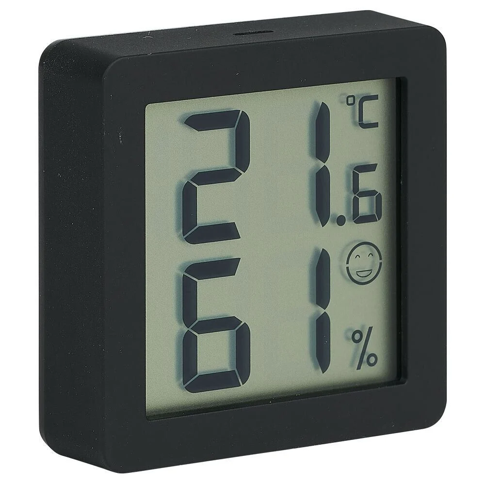 Thermomètre hygromètre magnétique noir
