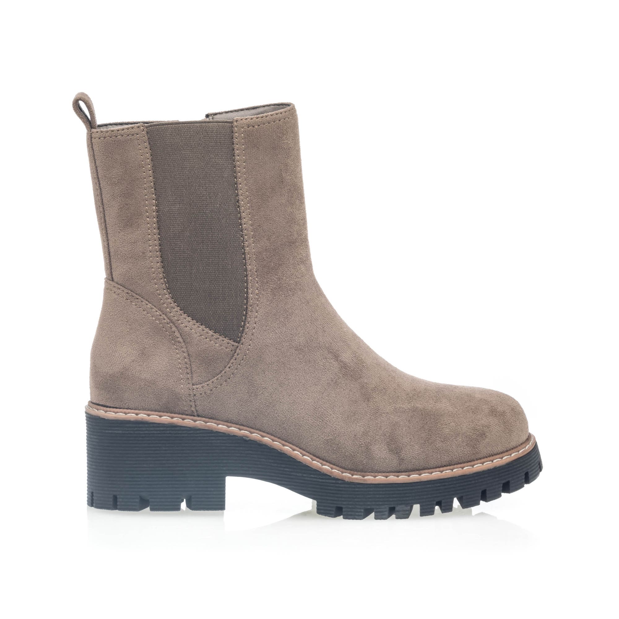Boots à talon compensé Femme taupe