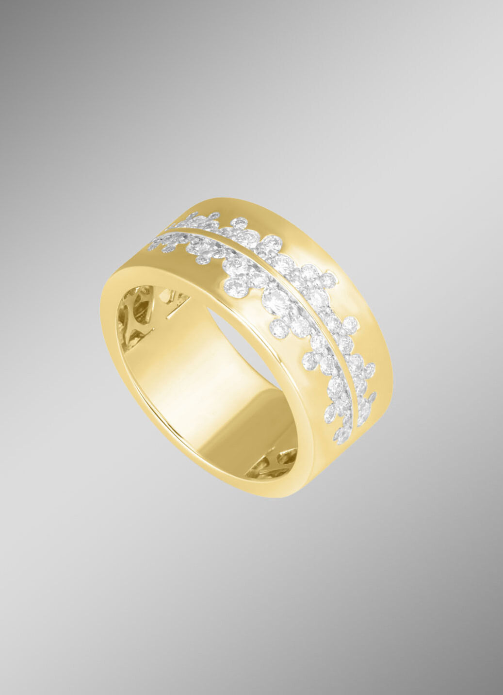Eleganter Damenring mit 49 Brillanten