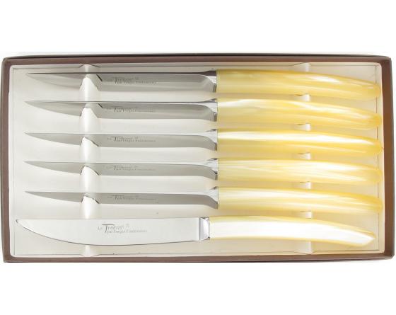 Le Steak Thiers forgé - manche blanc cassé - coffret de 6 pièces Le Thiers par Forges Foreziennes