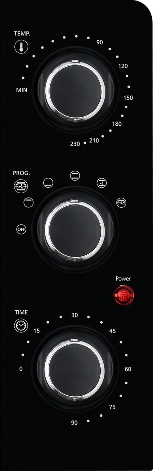 Steba Grillbackofen mit PFAS-freiem Innenraum, ca. 24 Liter, 3 Einschubebenen, emailliertes Backblech, Grillrost, Drehspieß, Doppel-Glastür, KB 224