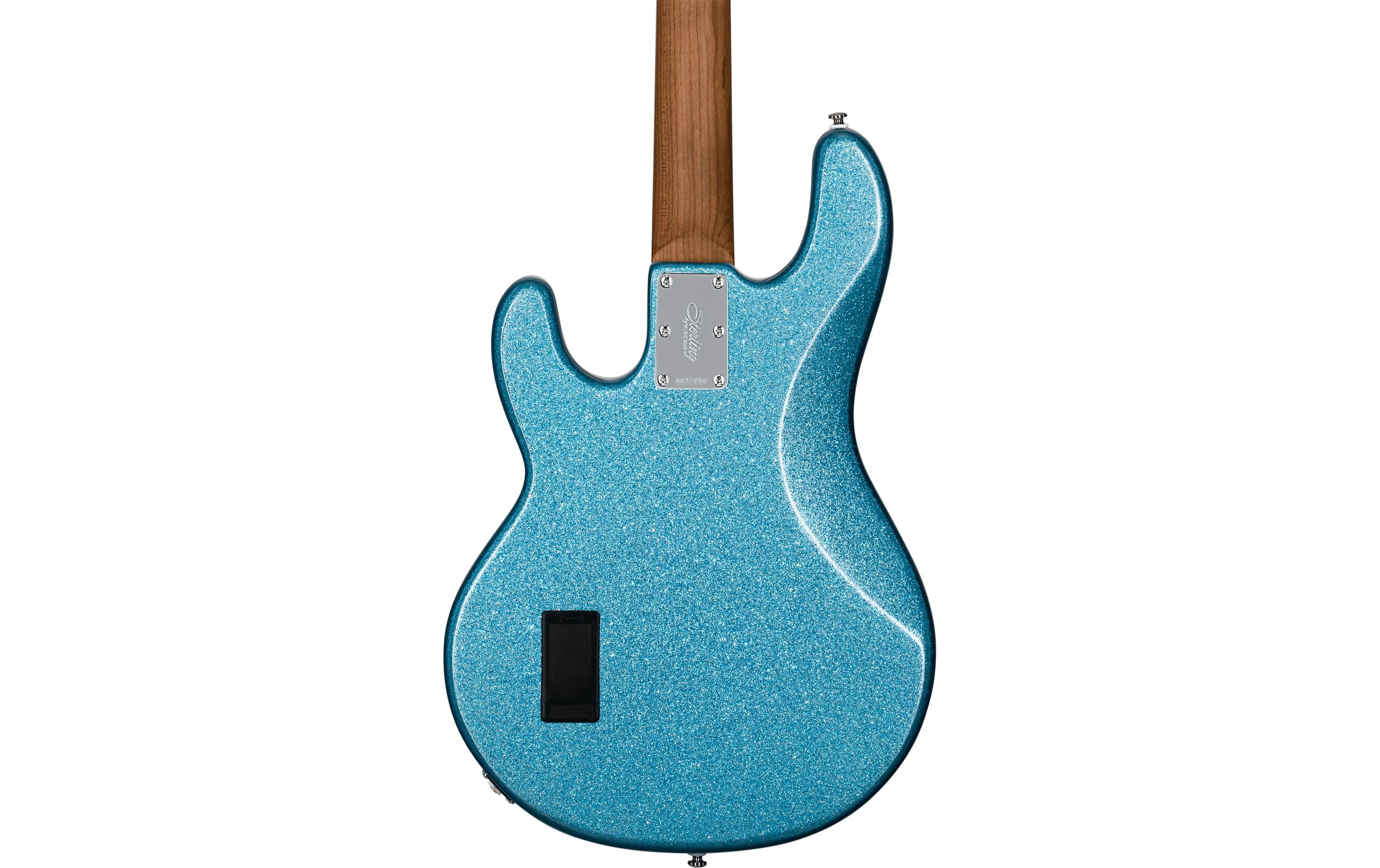 E-Bass StingRay Ray34 Blue Sparkle<br>4-seitiger Bass mit Aktivelektronik und einem Humbucker