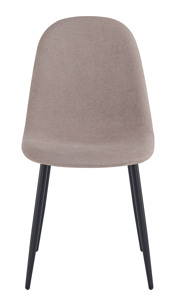 Venus spisestol Tekstil Lino 39 dark beige med sortlakkert metall