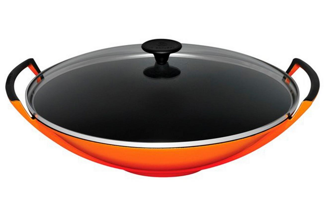 Le Creuset La Fonte émaillée wokpan 36 cm, oranje