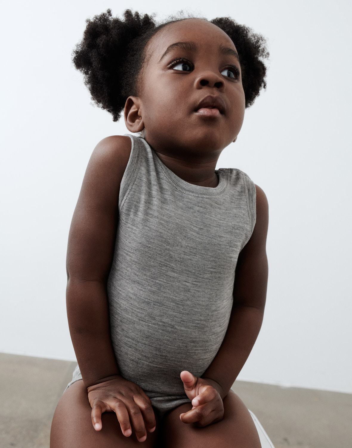 Romper zonder mouw van merinowol/zijde voor baby's