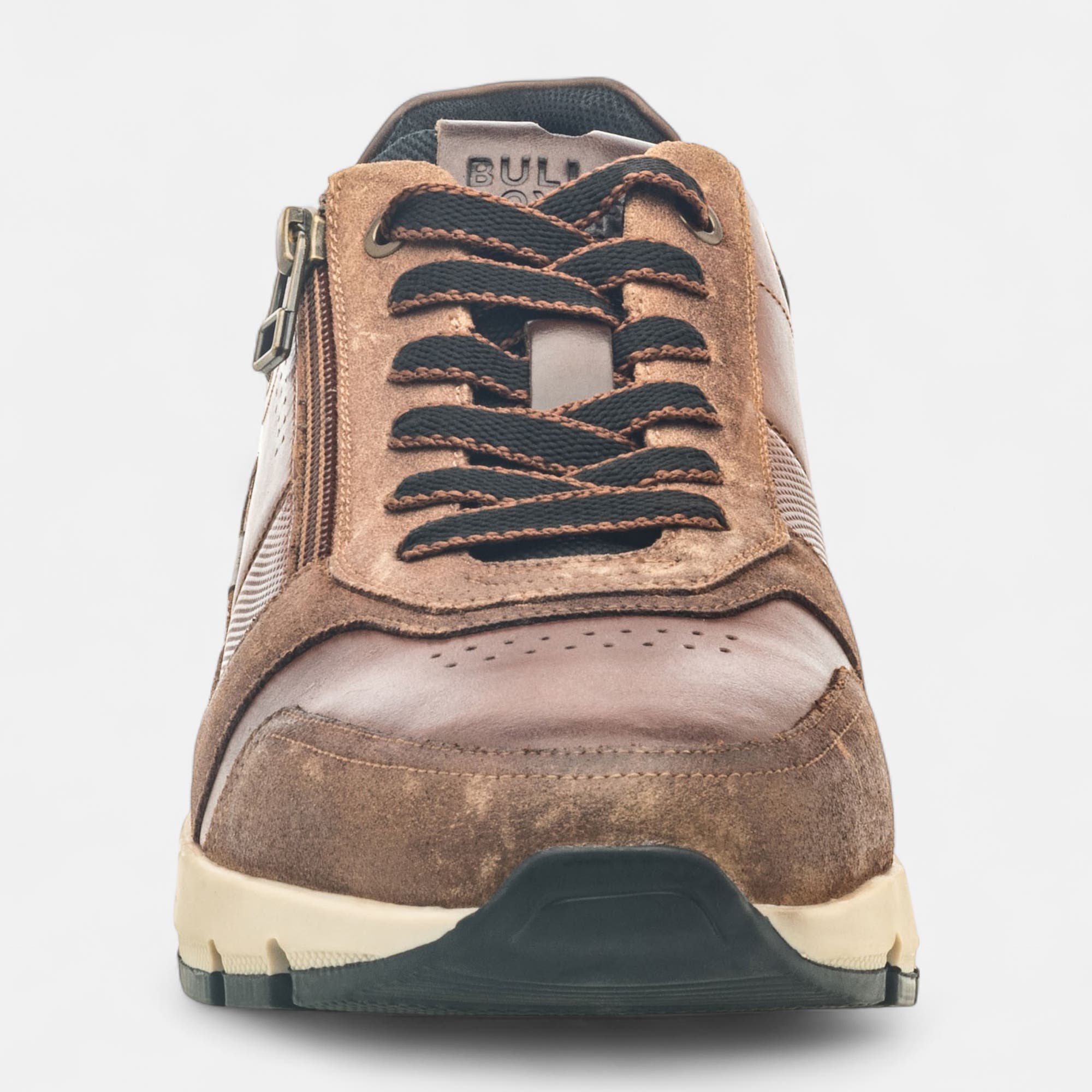 Baskets basses Homme en cuir cognac