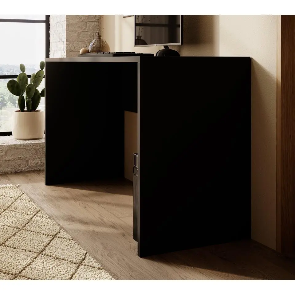 Meubella - Bureau Apoda 2 - Zwart - 130 cm