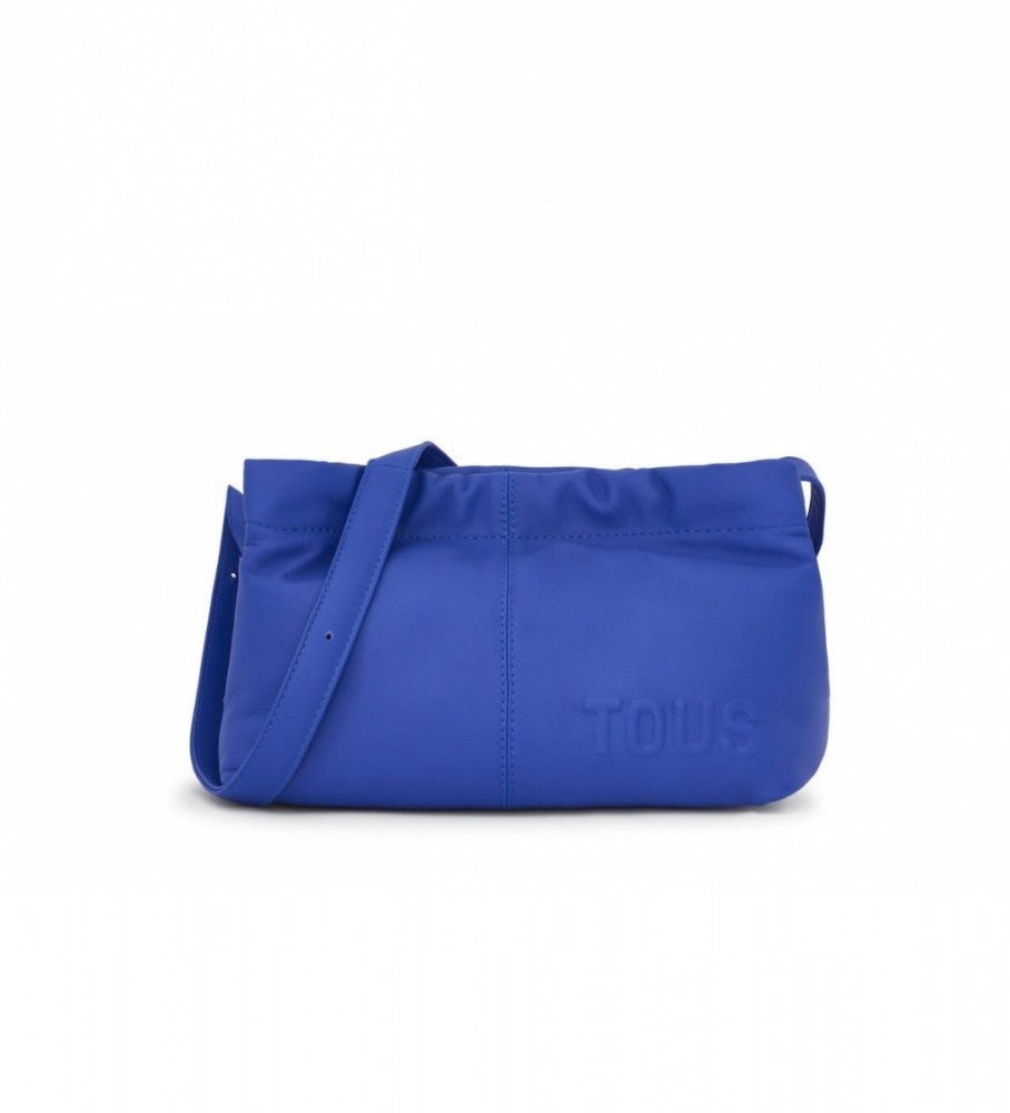 Bolsa de ombro Tous T Dolsa em couro azul elétrico