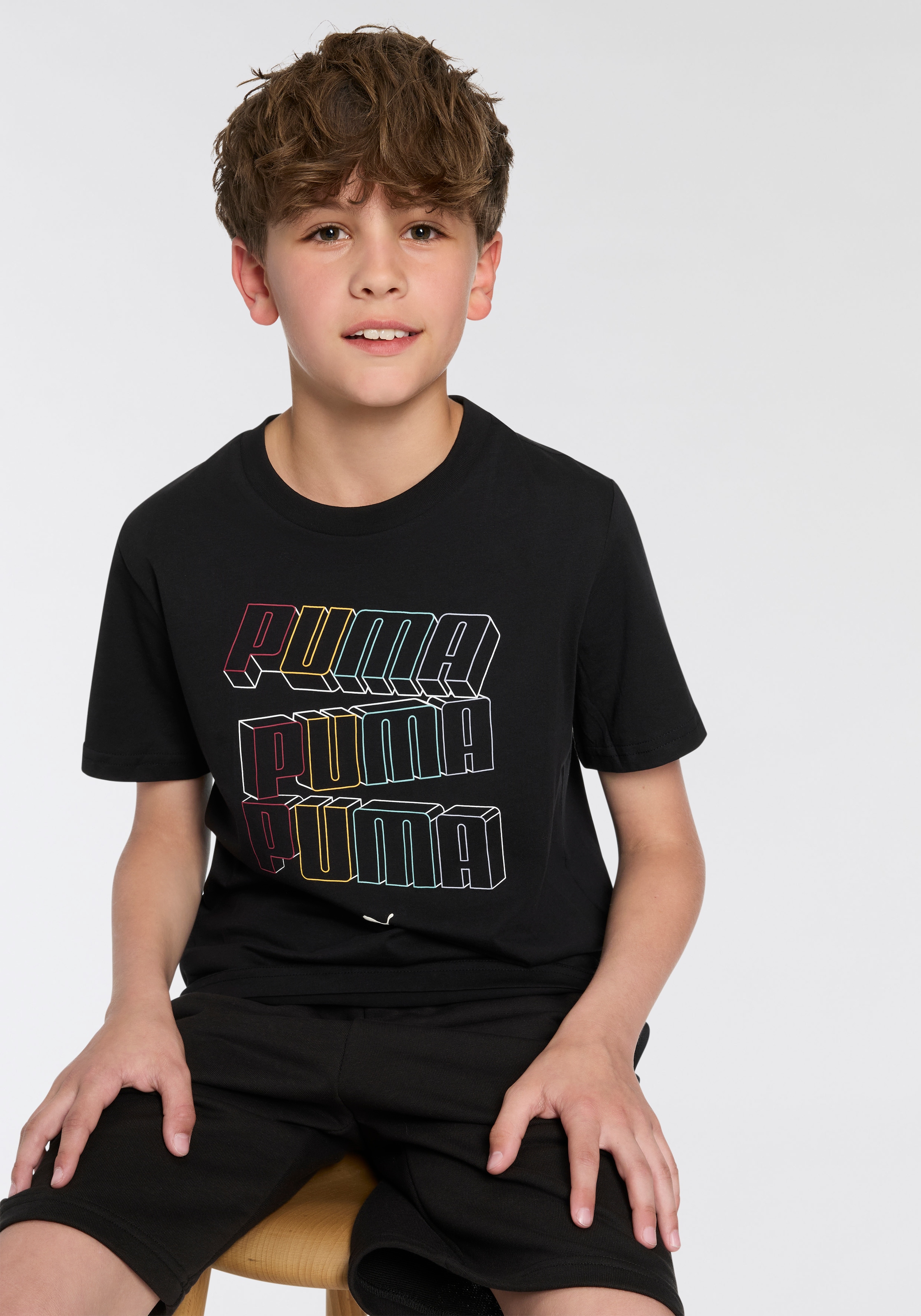 PUMA T-Shirt »ESS LOGO LAB HOG TEE B«