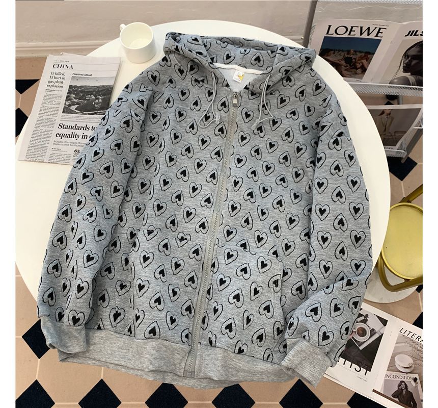Racoon - Hart Hoodie met Rits