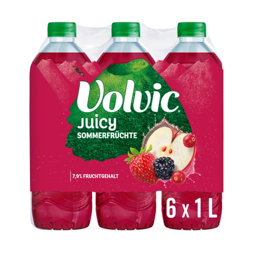 Volvic Juicy Sommerfrüchte 6x1,0 l PET (EINWEG)