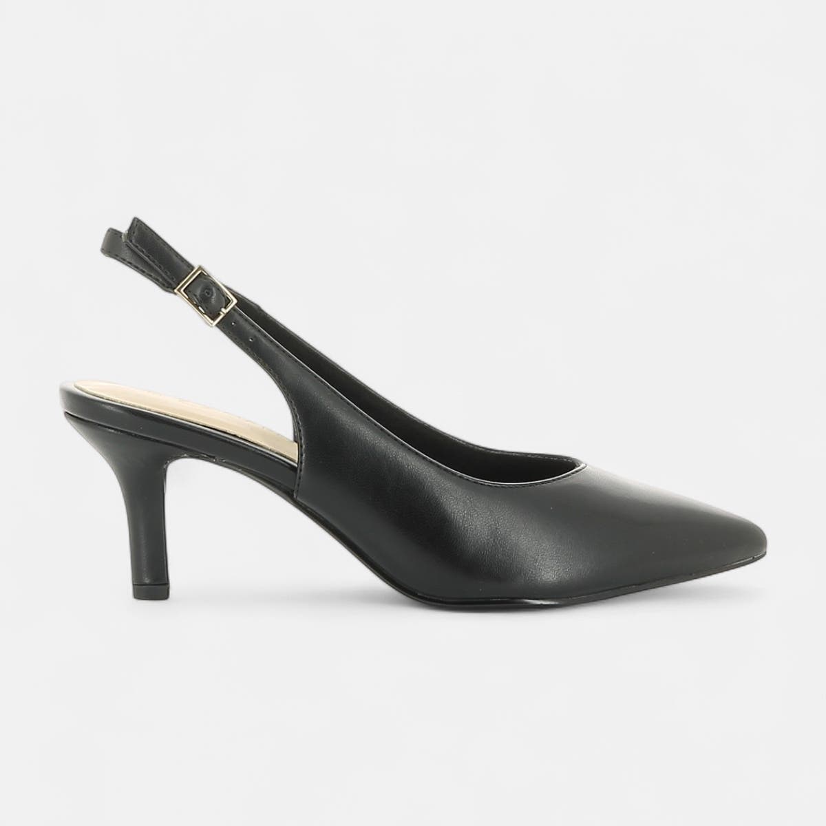 Escarpins avec bride arrière à talon Femme noir