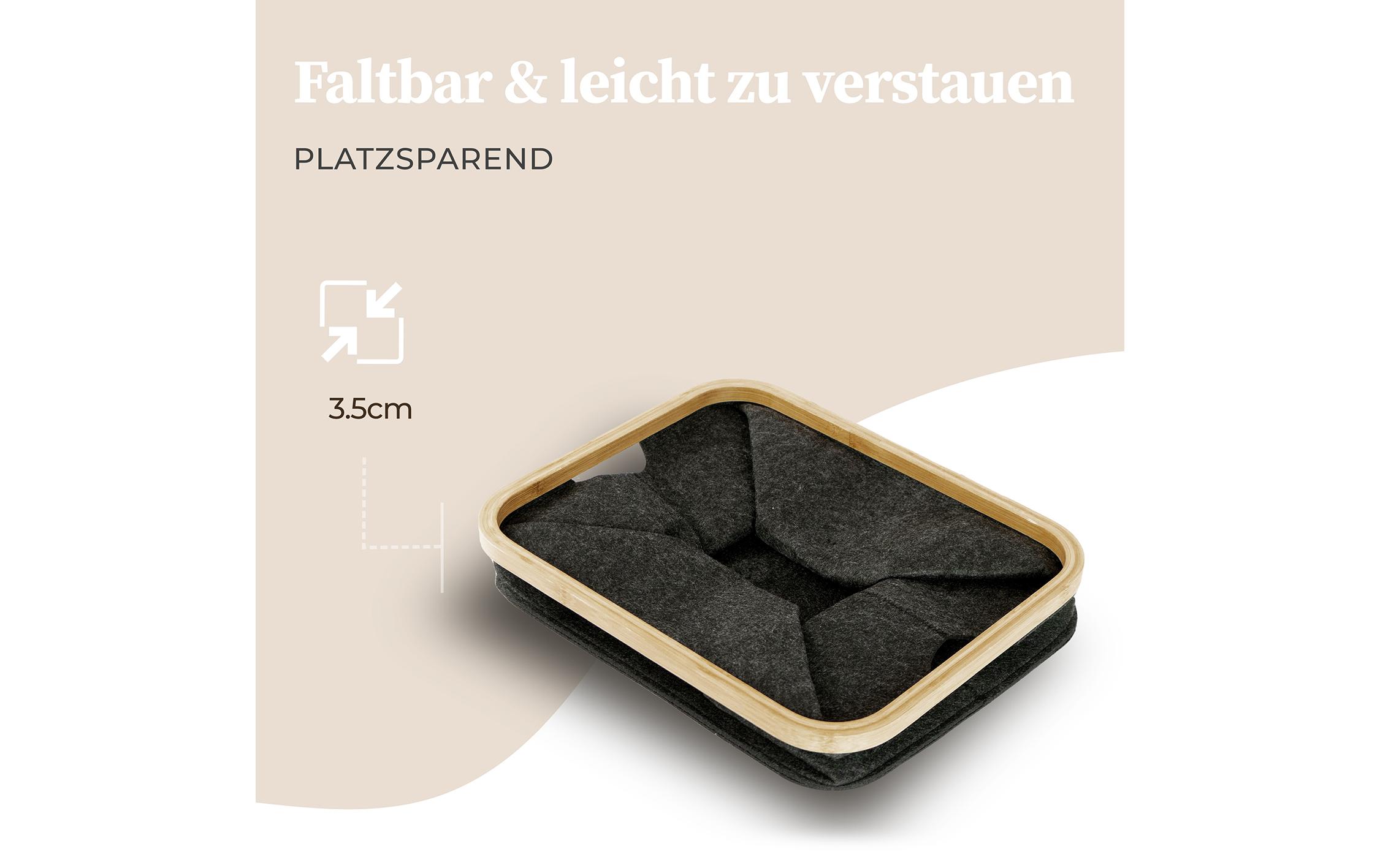 Wäschekorb Adrian 60 l, Nature/SchwarzFaltbare Aufbewahrungsbox