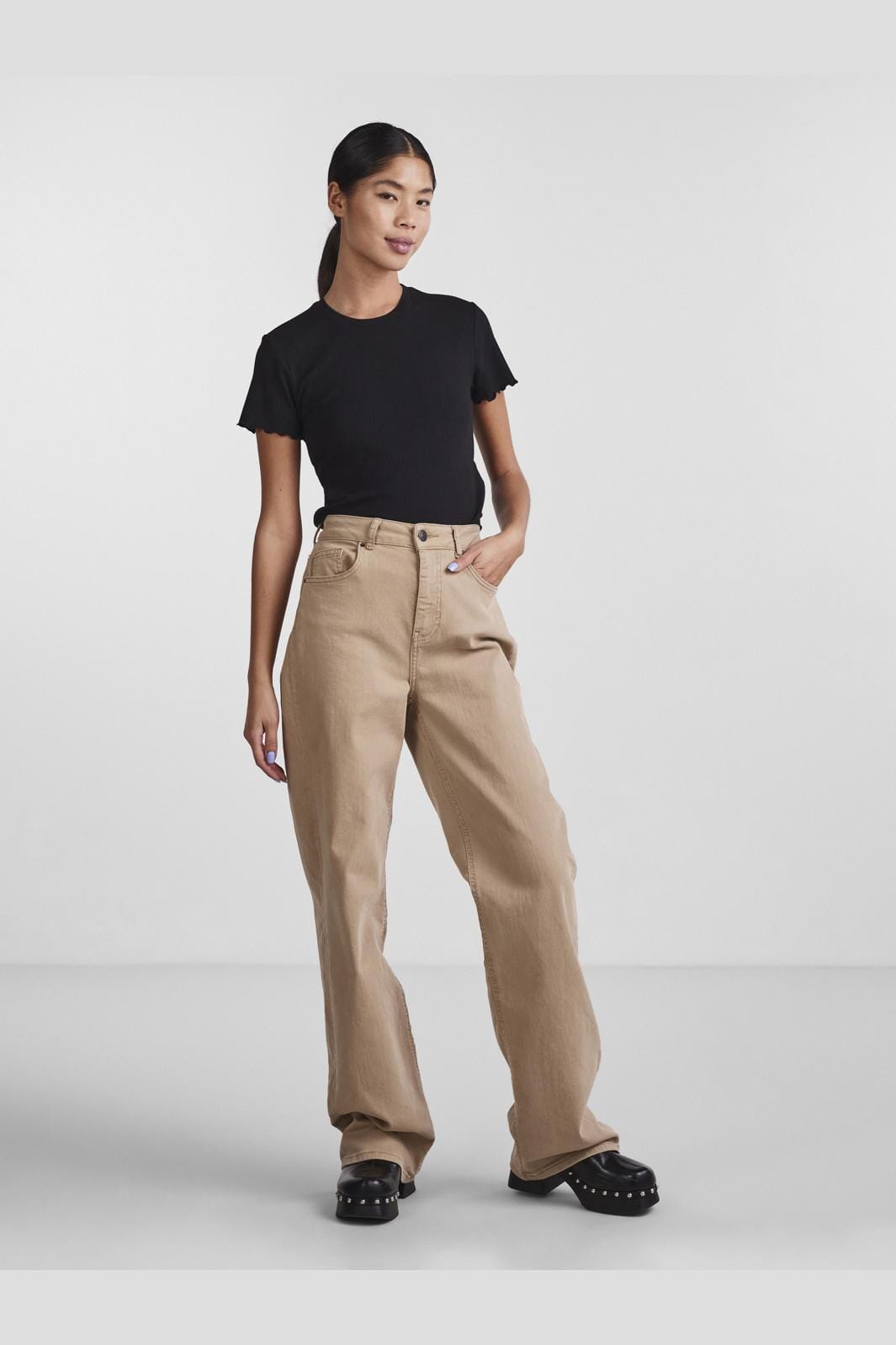 Pieces Pcnicca Ss O-Neck Top 3782147 black