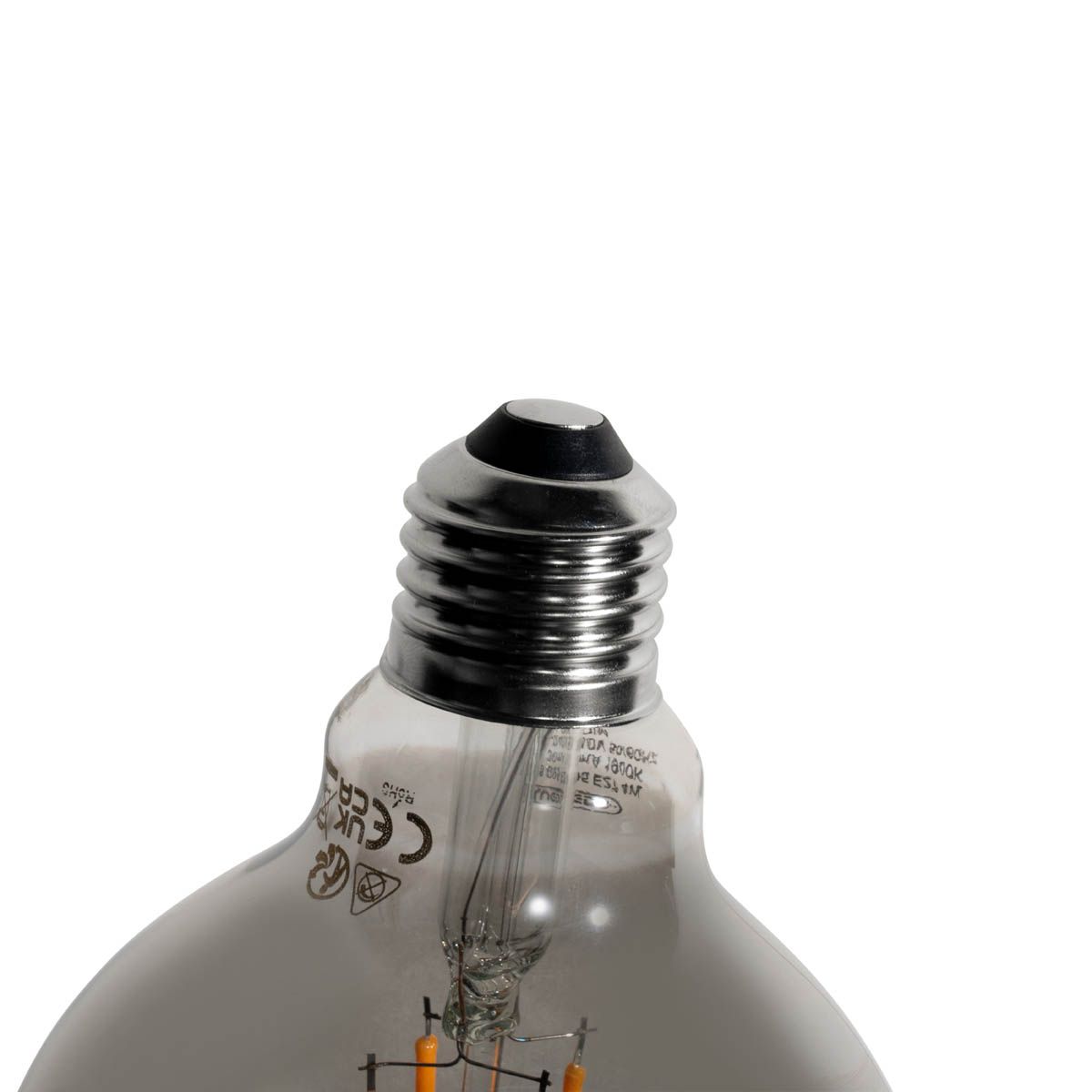 E27 3-staps dimbaar LED lamp smoke G95 4W 200 lm 1900K