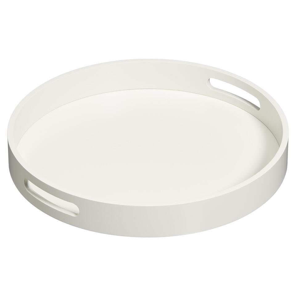 Dienblad Hout Rond Zand ⌀35 Cm