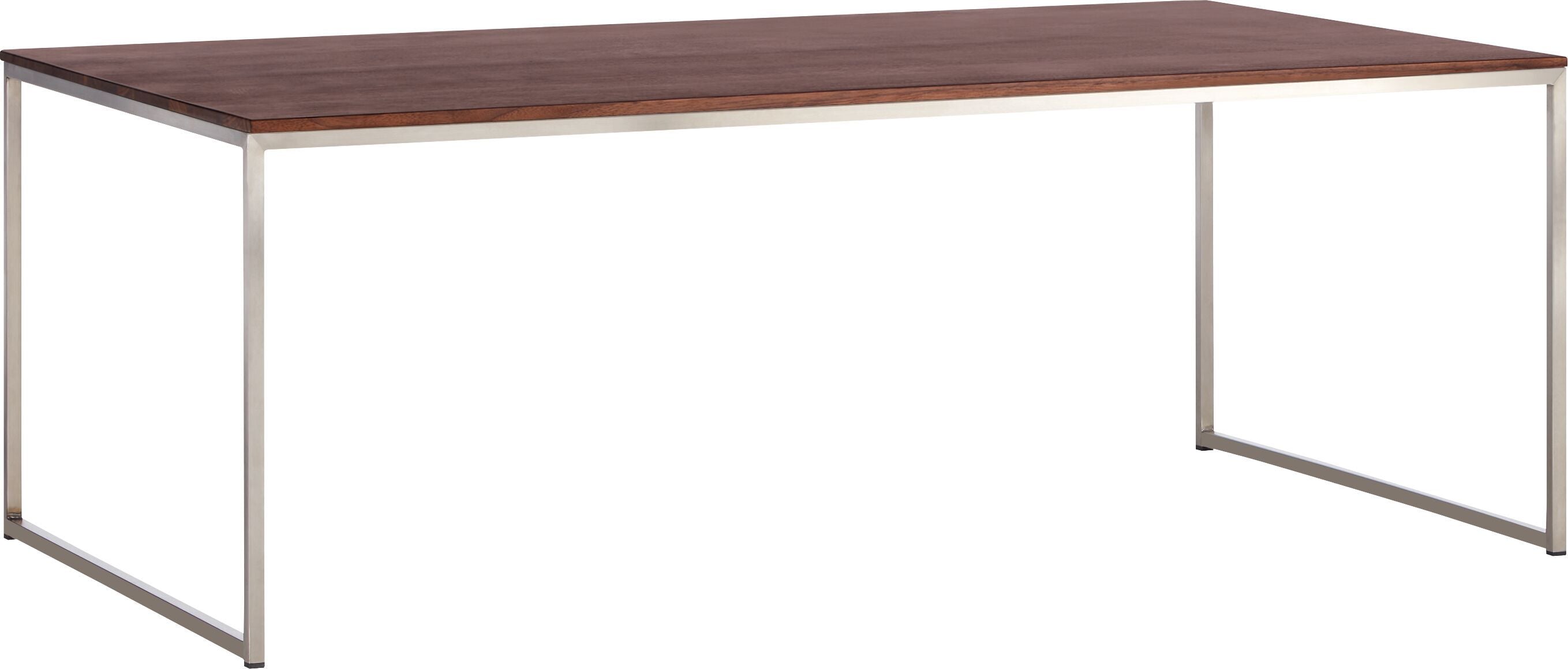 AVEA Salontisch - Nussbaum massiv / Edelstahl / B: 120.0 cm x T: 70.0 cm x H: 44.0 cm