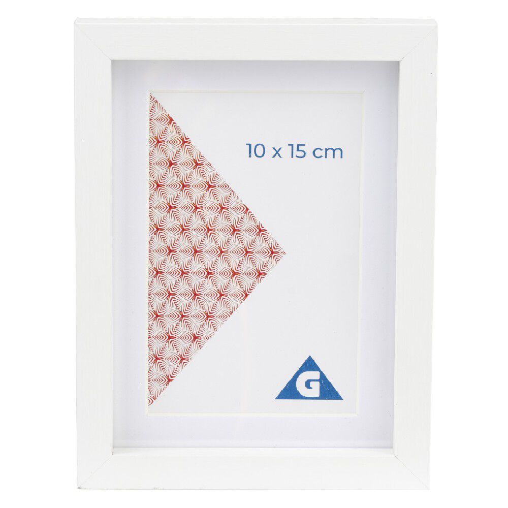 Cadre photo bois blanc 1 vue 10 x 15 cm