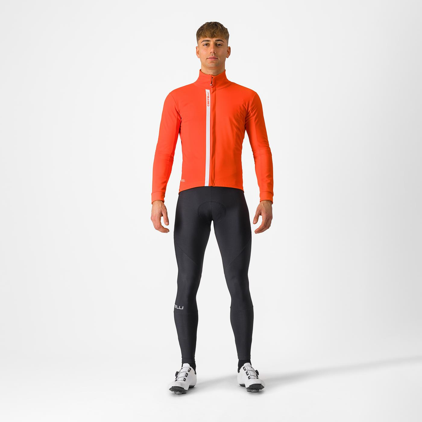 Castelli Entrata cykeljakke orange/sølv herre