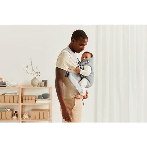 Porte-Bébé Mini Jersey 3D Gris Clair - BABYBJÖRN