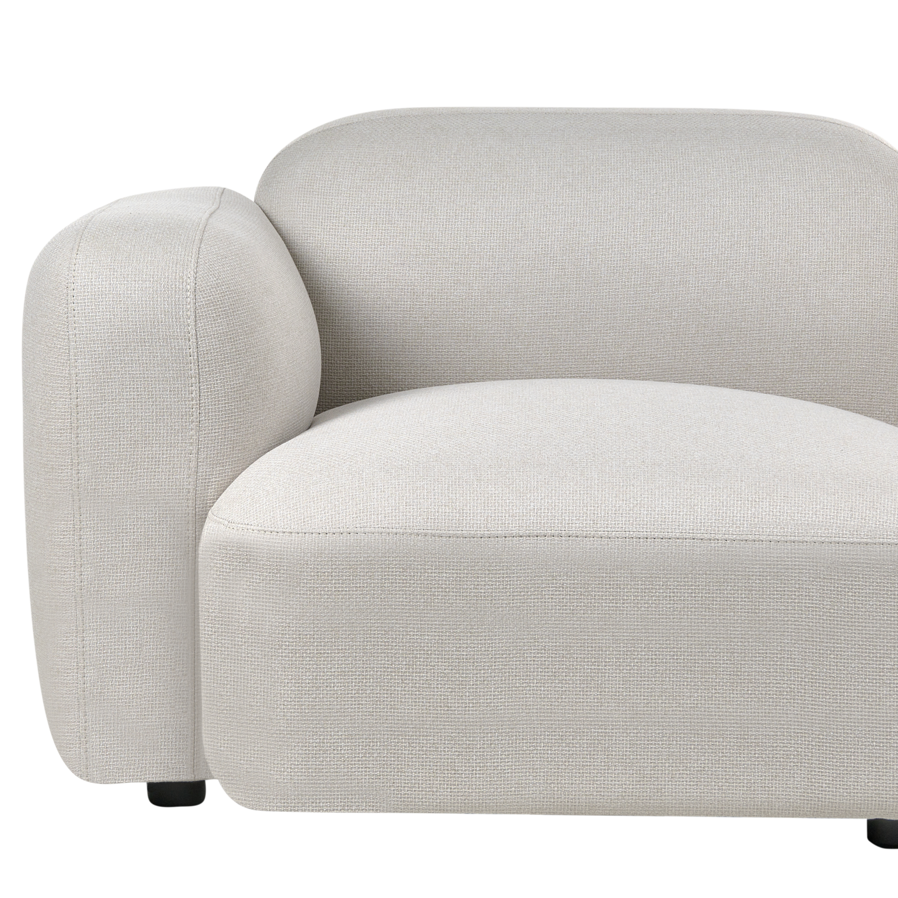 Beliani - AFOSS - Driezitsbank - Lichtbeige - Polyester