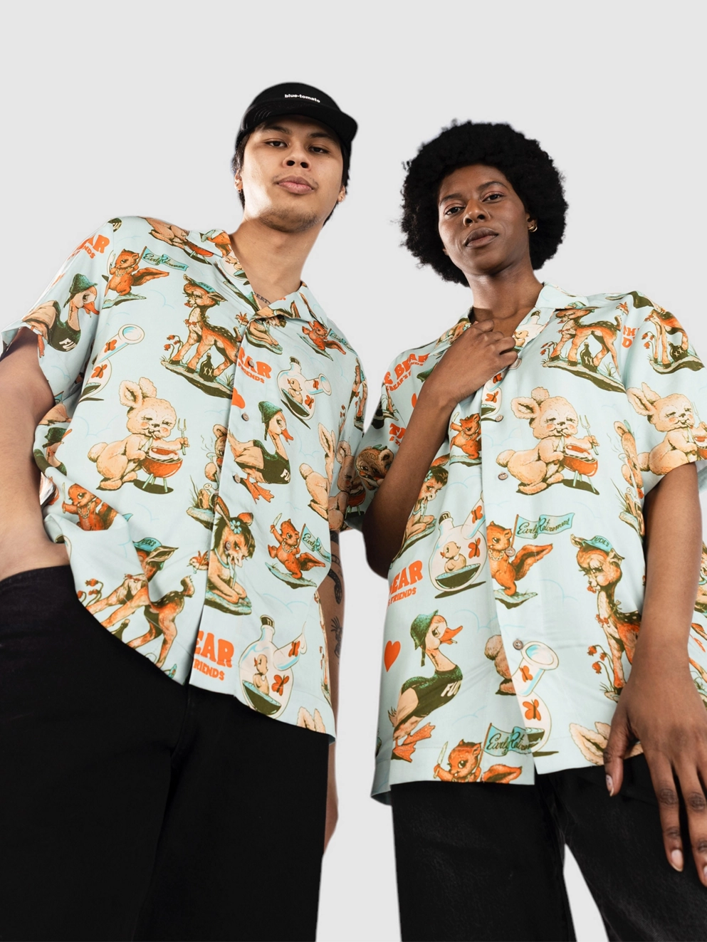 The Dudes Wasted Dudes Pistachio Hawaiian Shirt multicolor