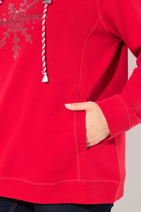 Sweatshirt, Eisstern, Stehkragen, Taschen, Langarm