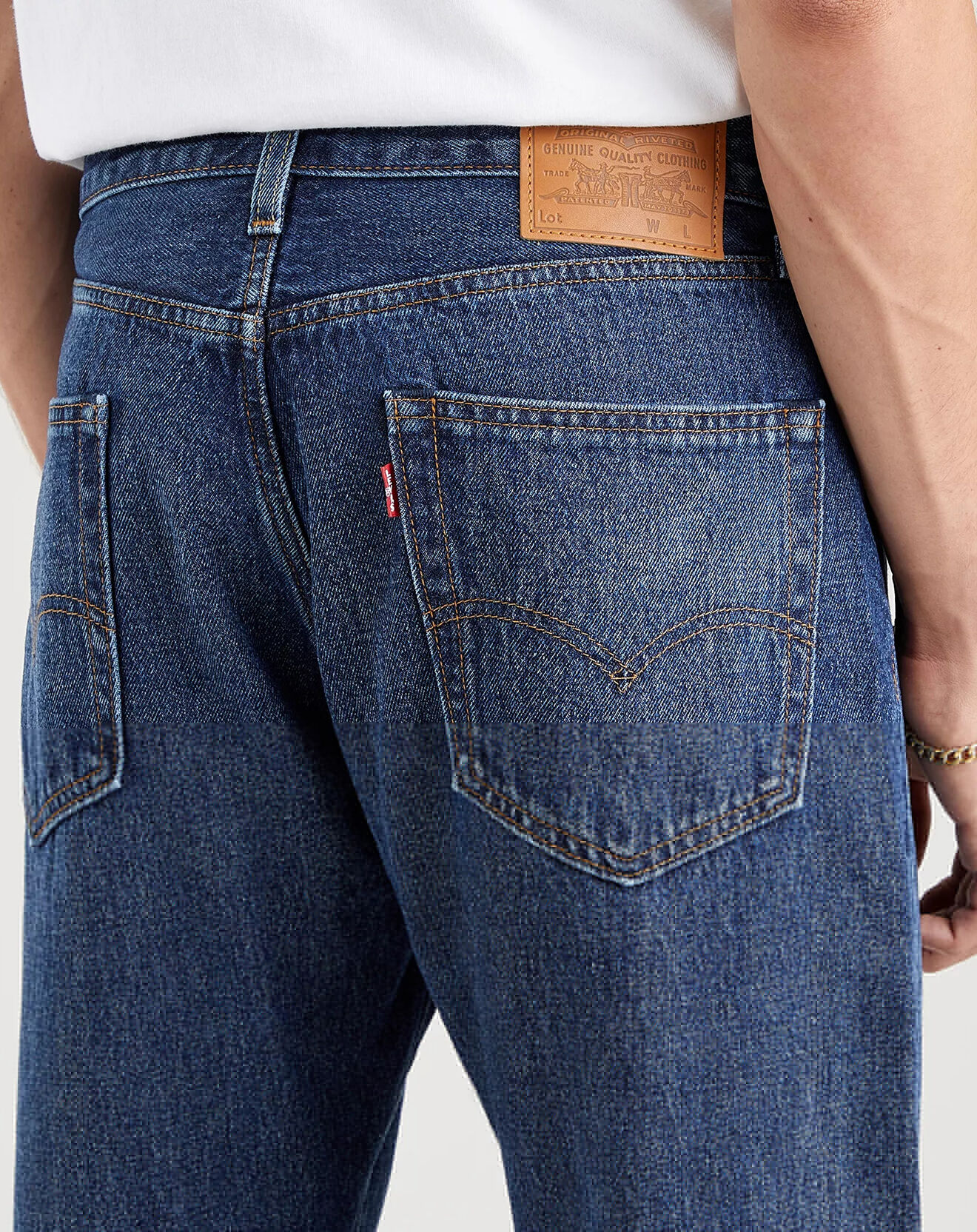 Levi's® Jean 551™ Z en Coton & Chanvre Authentic Straight bleu foncé