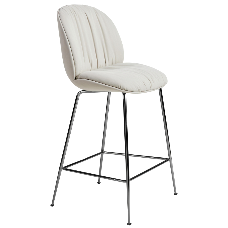 Gubi Beetle barkruk 65cm met zwart chroom onderstel, Reales GUBI