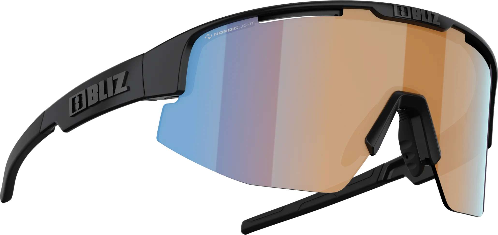 Bliz Matrix Nordic Light Matte Black/Coral Orange Blue