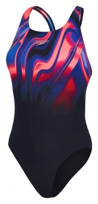 Maillot de bain Femme Speedo Placement Powerback Noir/Rouge