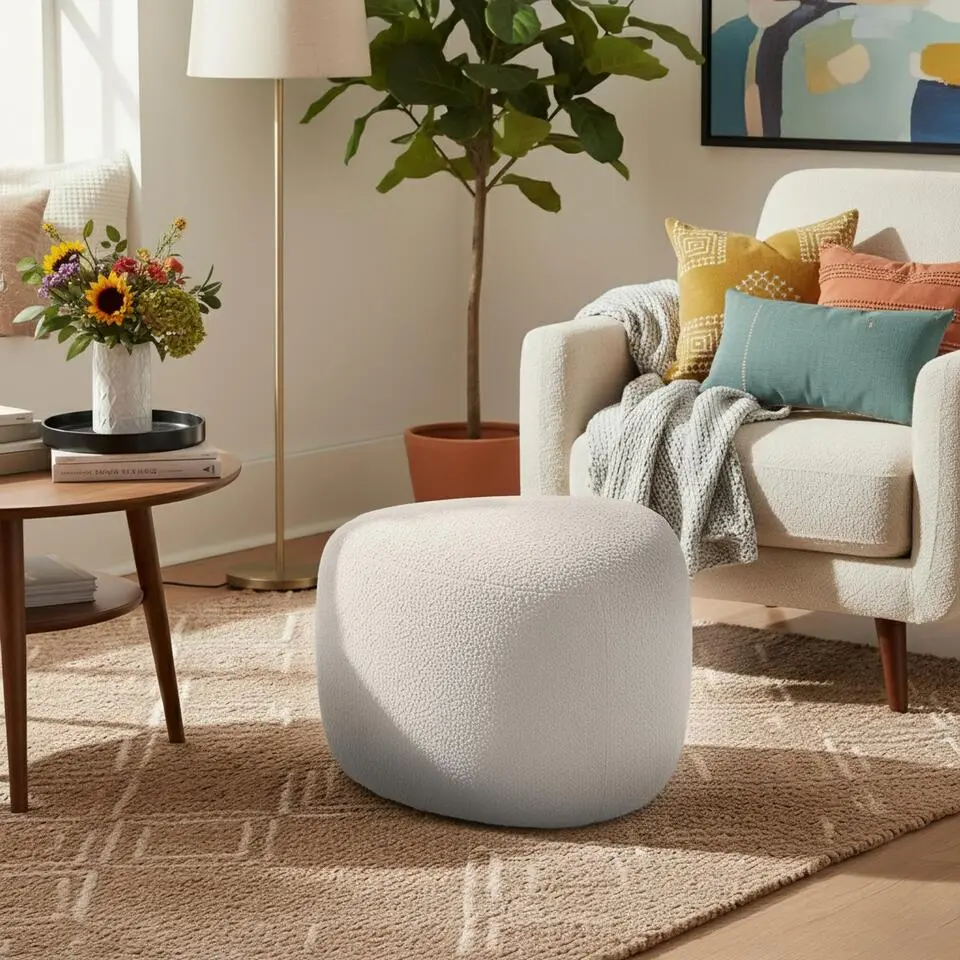 CLP Hocker Alfrisa Stof - creme