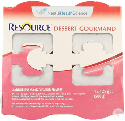 Resource Dessert Gourmand Saveur Fraise 4x125g (12311130)