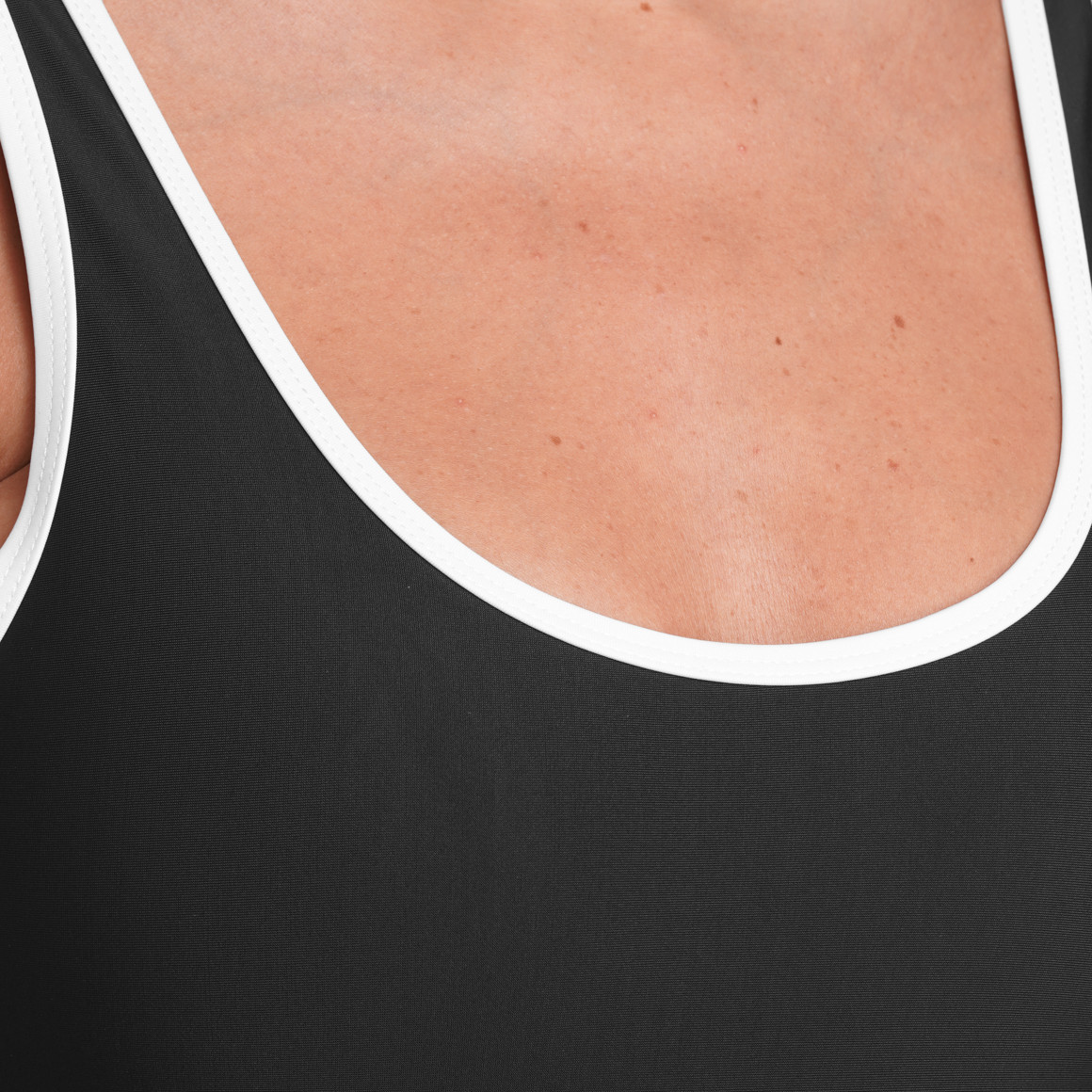 Gina Sports Damen Shape-Badeanzug mit Kontrastpaspel schwarz