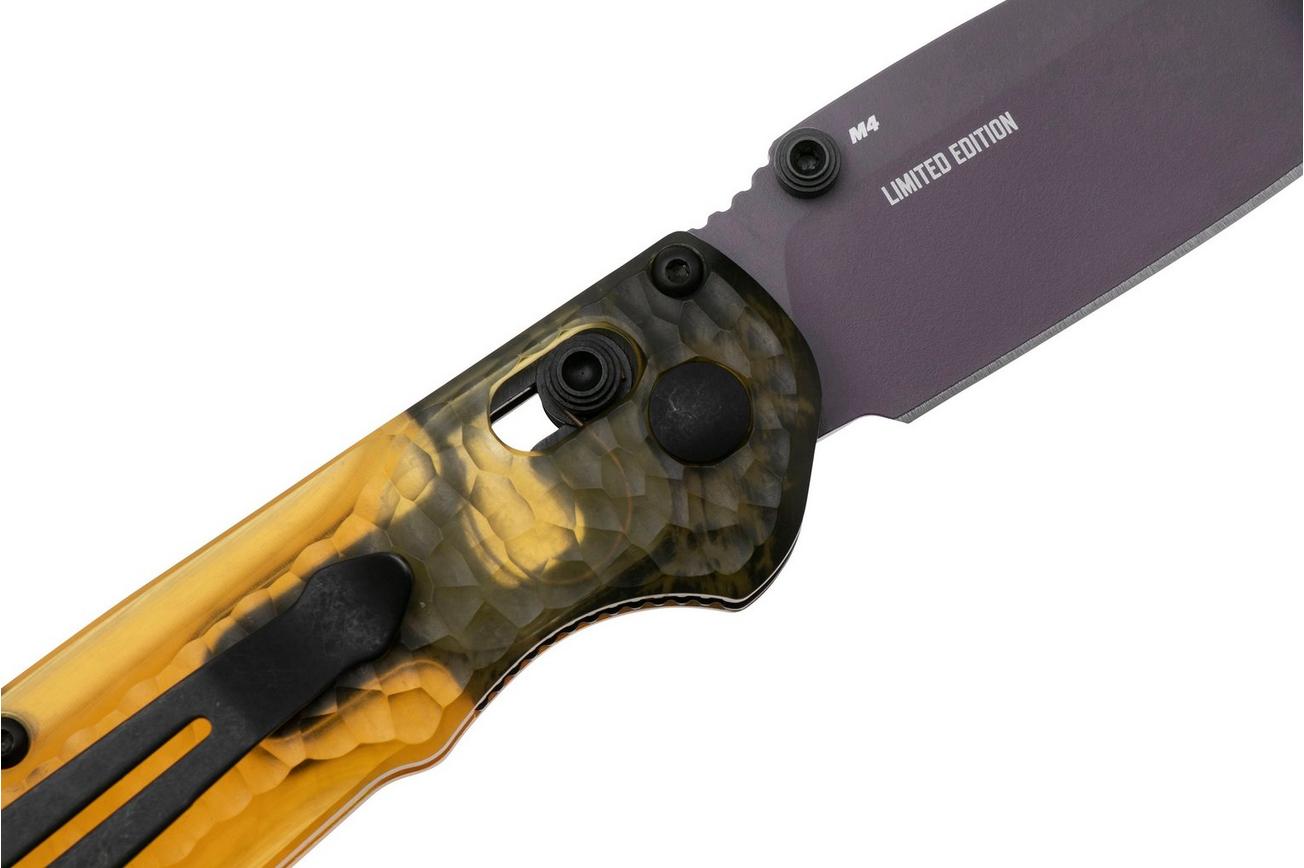 Benchmade Mini Freek 565PL-2501 Amethyst Cerakote CPM M4, Amber Ultem, SHOT Show 2025 Limited Edition zakmes