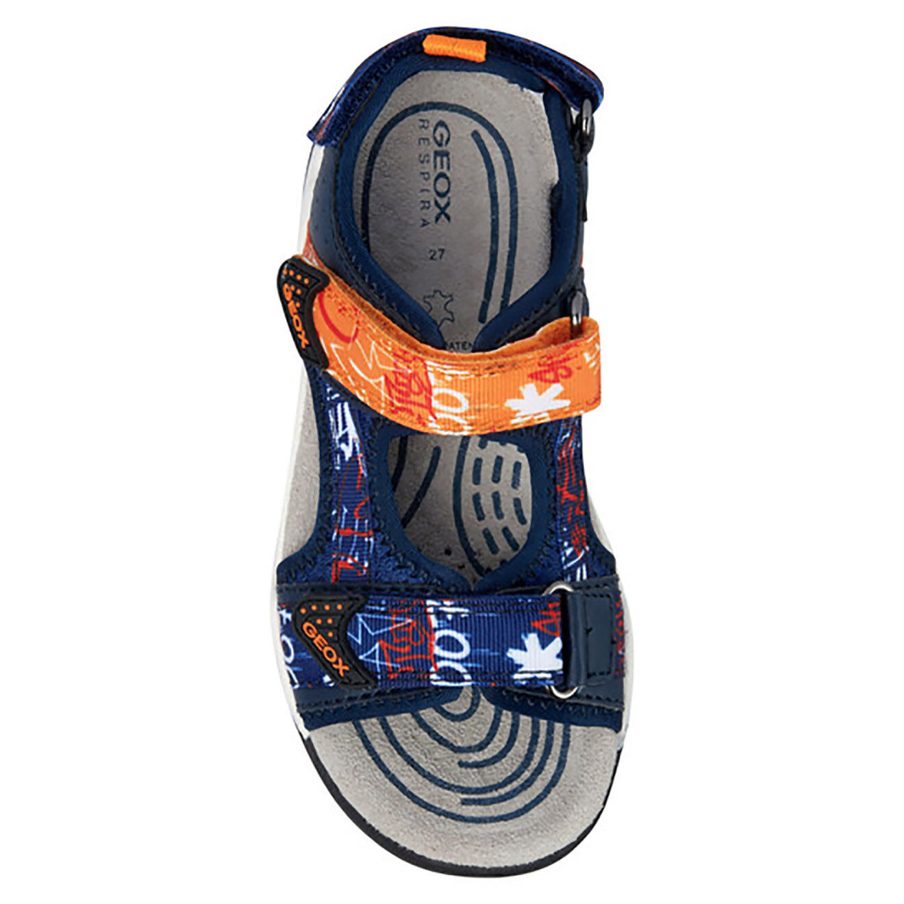 Geox Sandales Borealis bleu royal/orange