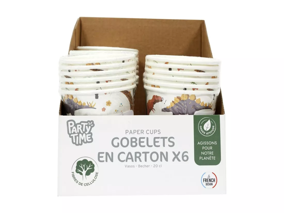 Lot de 6 Gobelets en Papier 