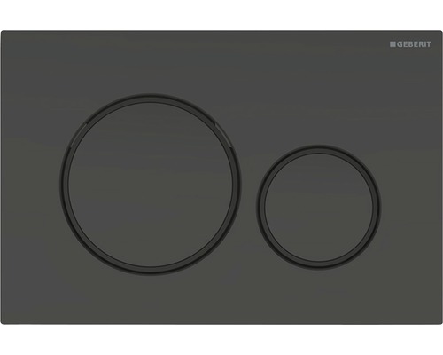 GEBERIT Sigma 20 bedieningsplaat, mat zwart / drukknop, mat zwart 115.882.16.1