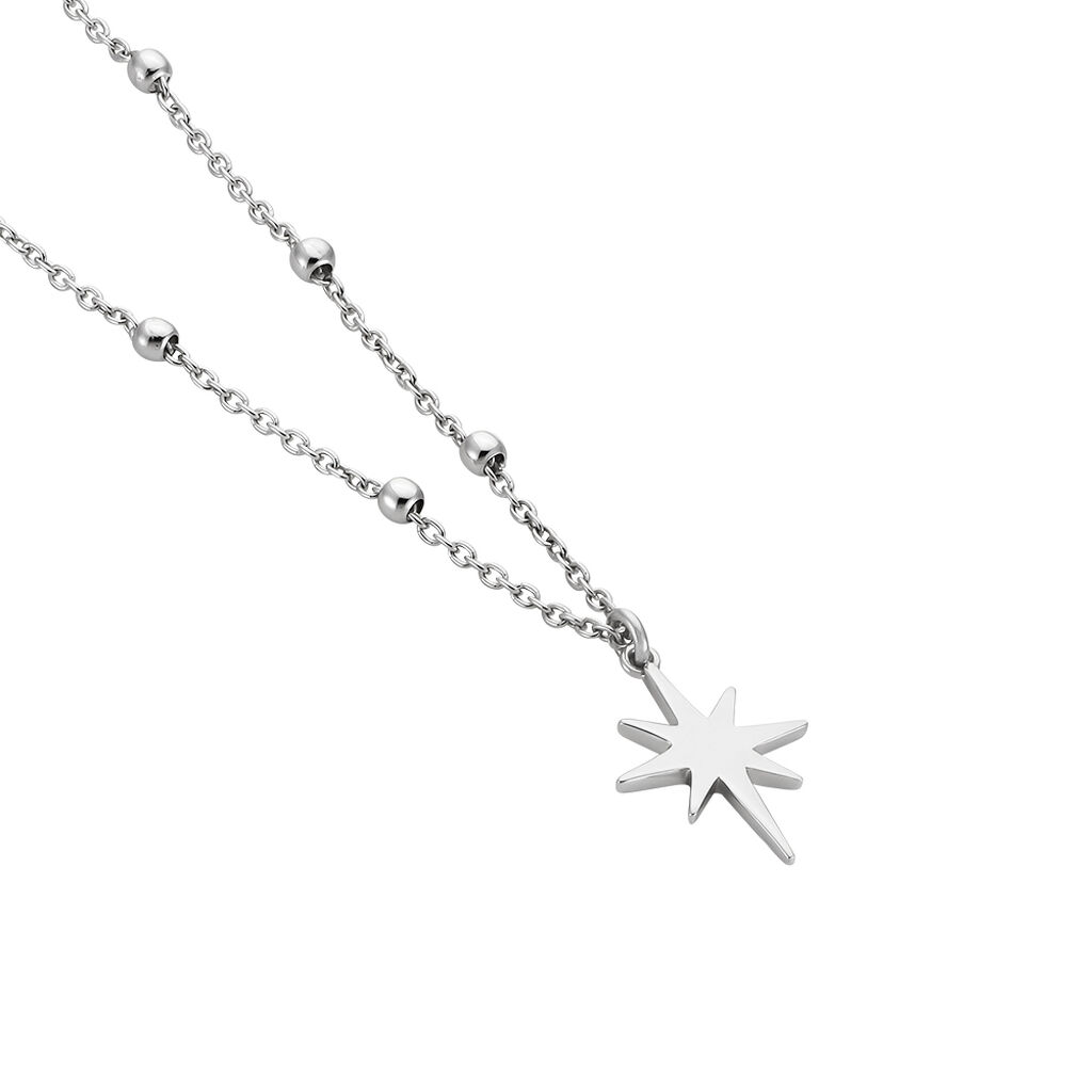 Collier Pearce Argent Blanc