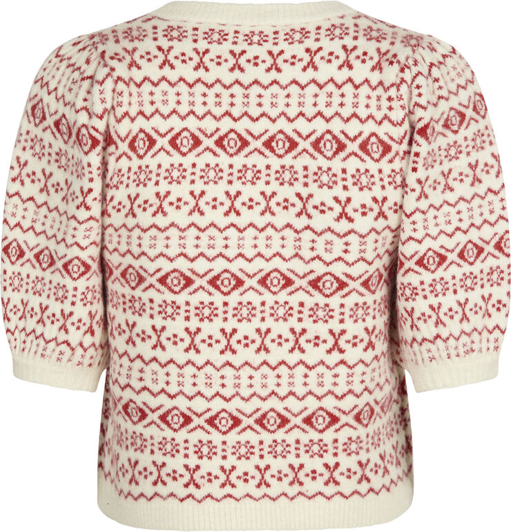 Neo Noir Abi Vintage Knit Blouse Red