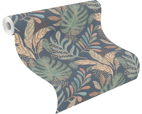 Vliesbehang 464306 Salsa Leaves Blue