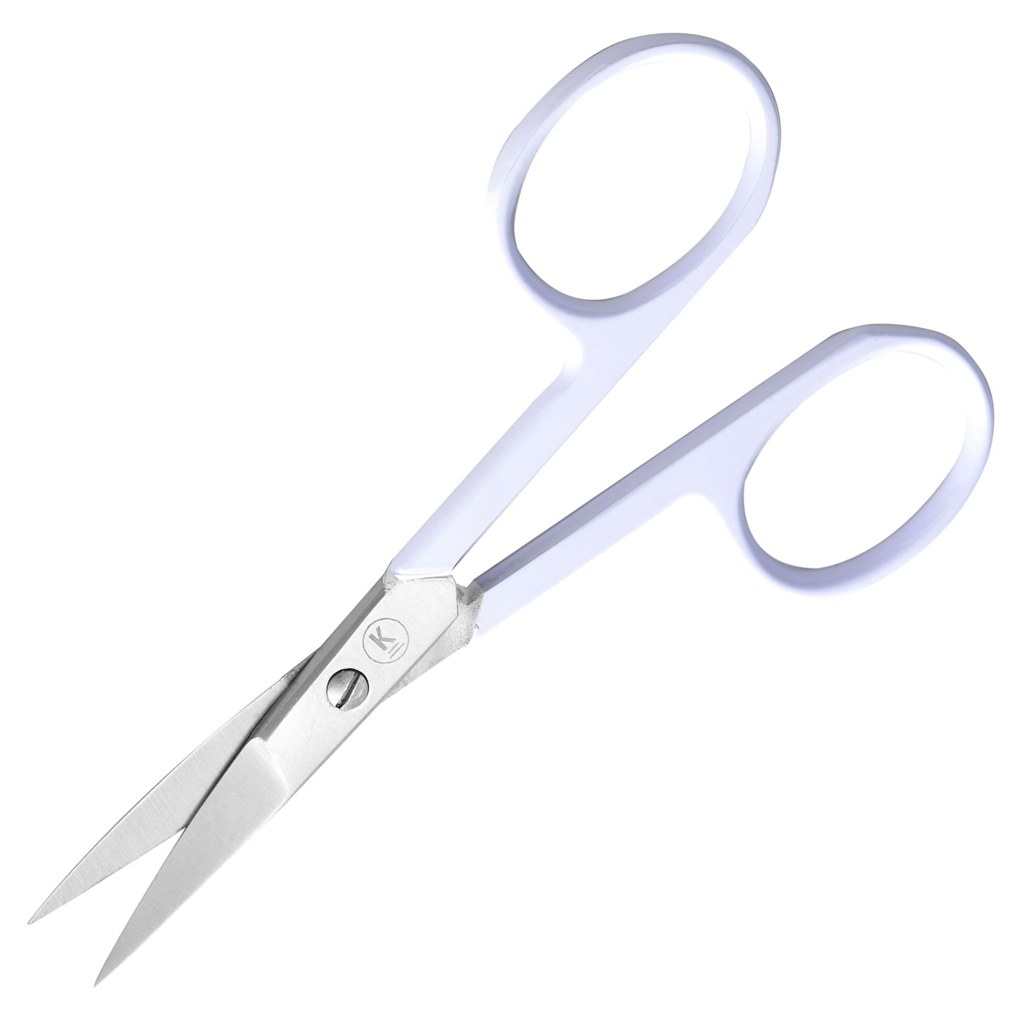 K-Pro Profi Maniküre Fingernagelschere Gebogen Spitz Damen Herren  (Weiß)