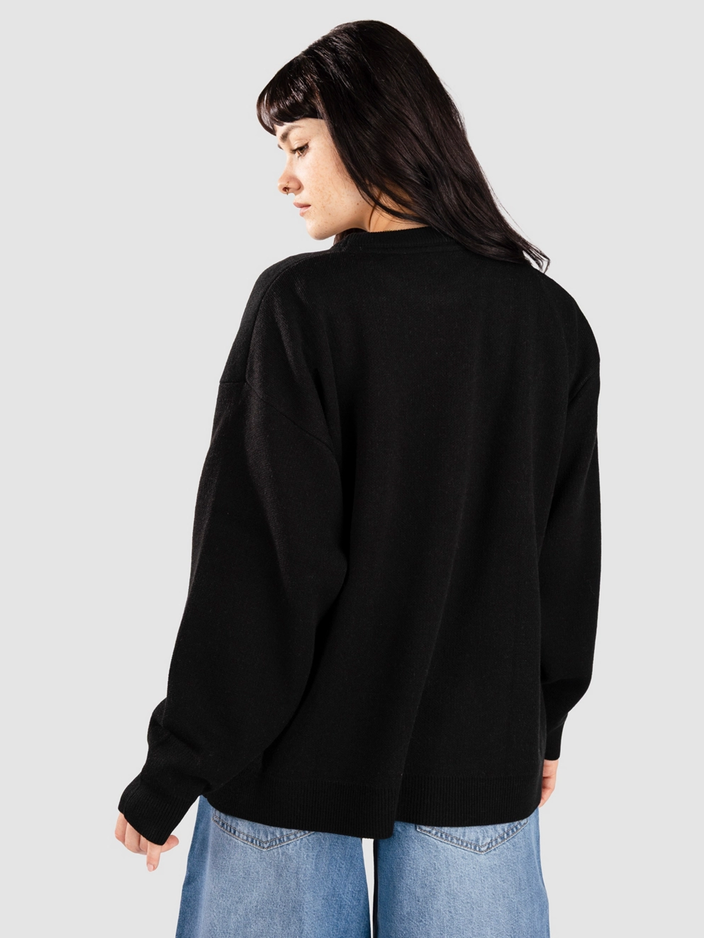 Worship Supplies Cherub Box Fit Crew Knit Pullover black