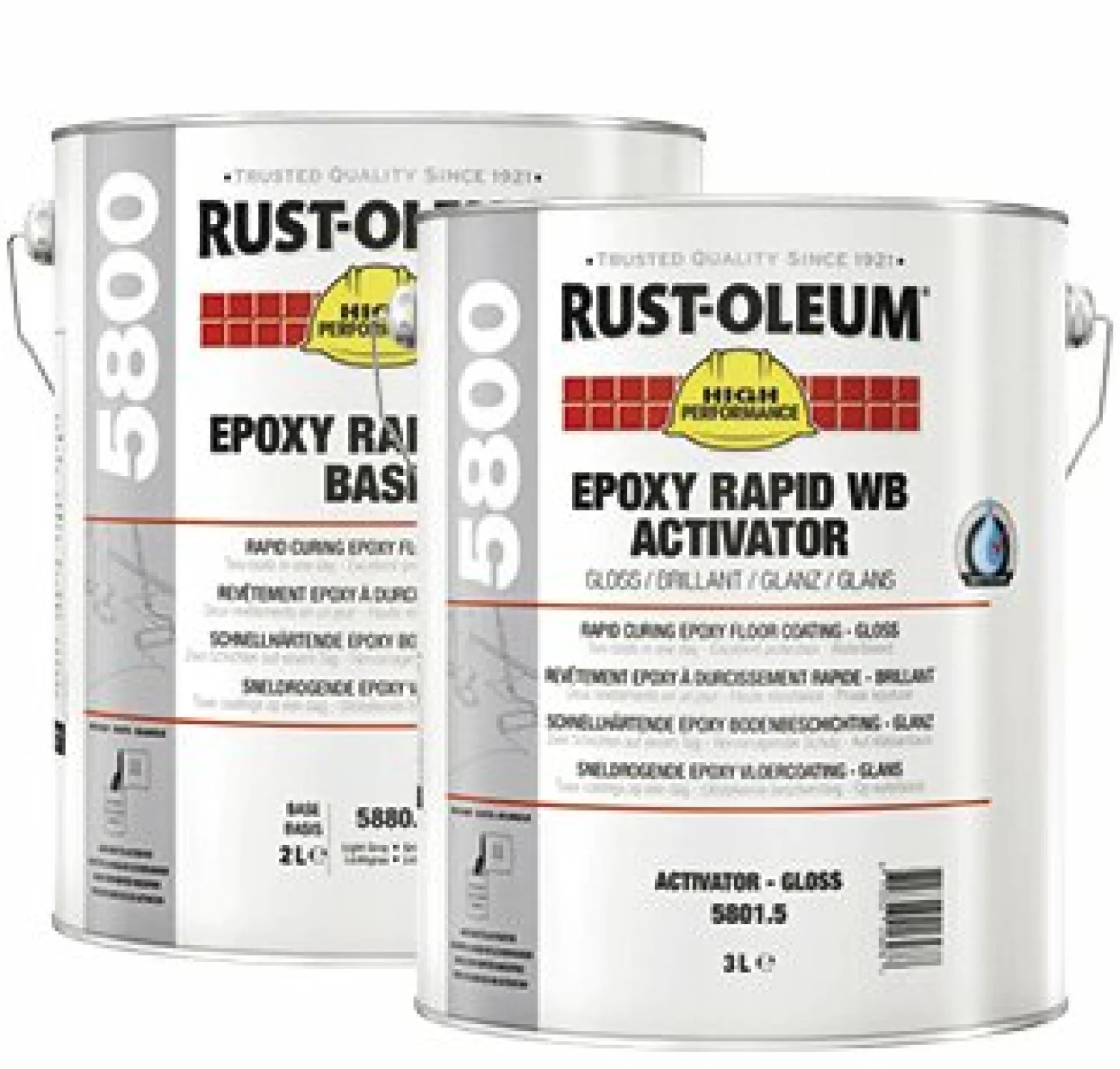 Rust-Oleum 5800 Epoxy Rapid WB mat - Ral 7035 lichtgrijs - 5L