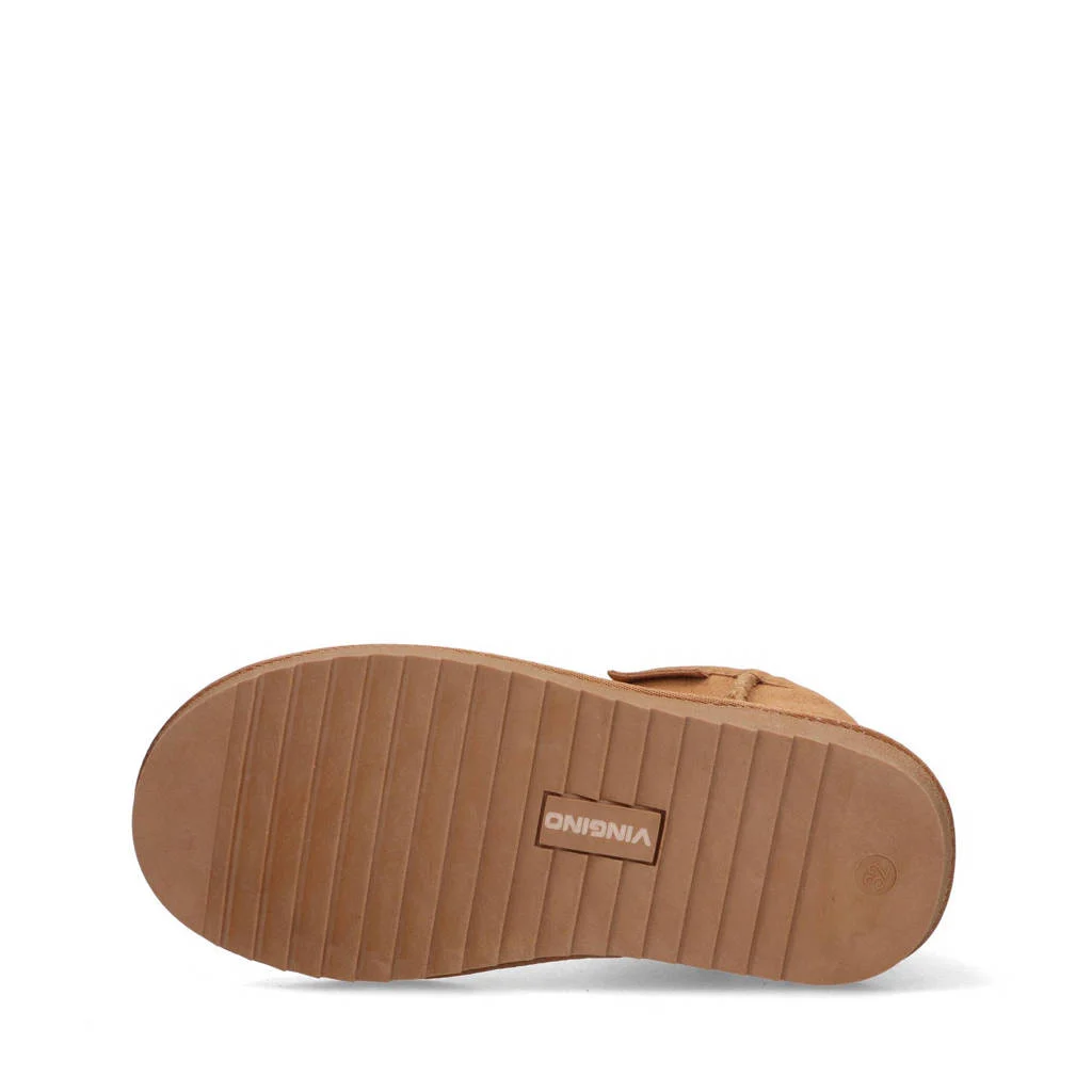 Vingino Ashleygevoerde suède enkelboots cognac