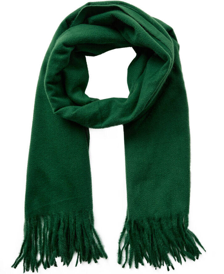 MANGO Fringed edge scarf Green