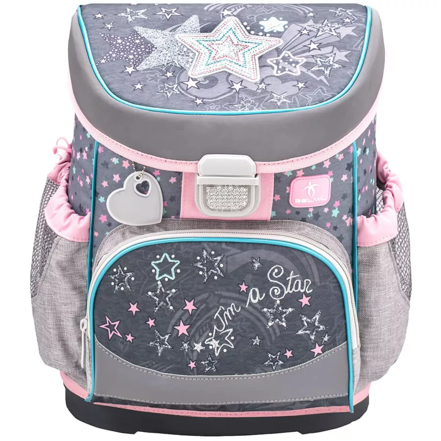 Belmil Schulranzen Mini Fit Schulranzen Set 4-teilig mit Brustgurt Shine like a Star