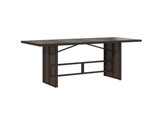 LES TENDANCES - Ensemble table et chaises de jardin-brun-6 places-496469